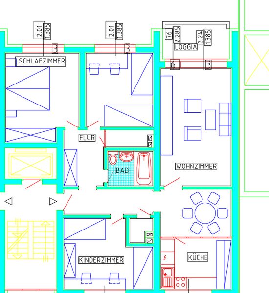 Renovierungsbedürftig |  4 Zimmer Wohnung | 96,18m² | Essen